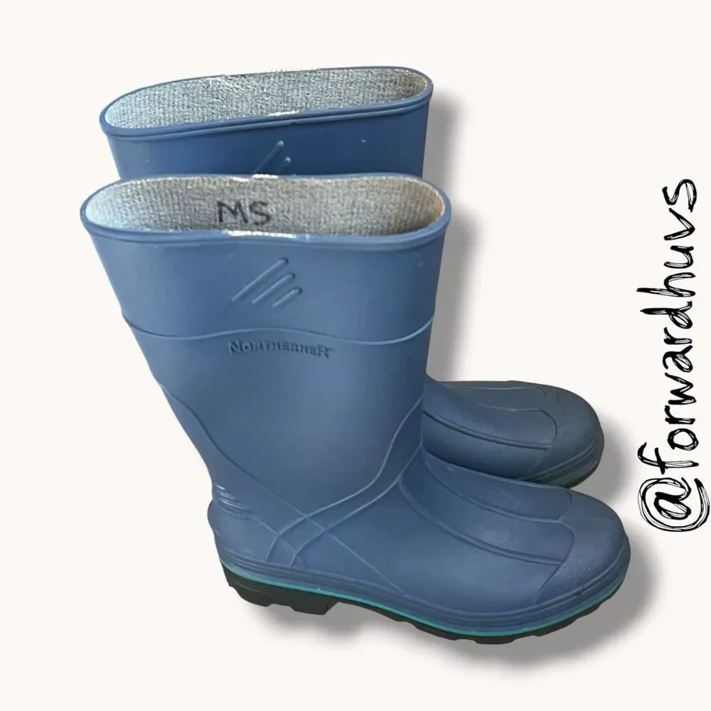 Northerner Waterproof Rain Boots Blue Kids Size 3